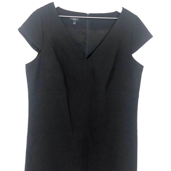 Talbots Black V-neck Cap Sleeve Work/Office Dress - Picture 2 of 7